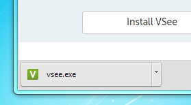 vsee.exe finished downloading
