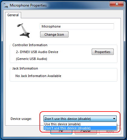 Screencap showing where to enable a device