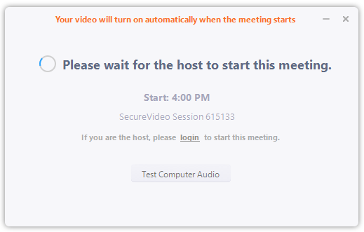 Please wait for the host to start this meeting