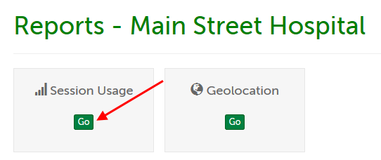 "Go" button underneath "Session Usage"